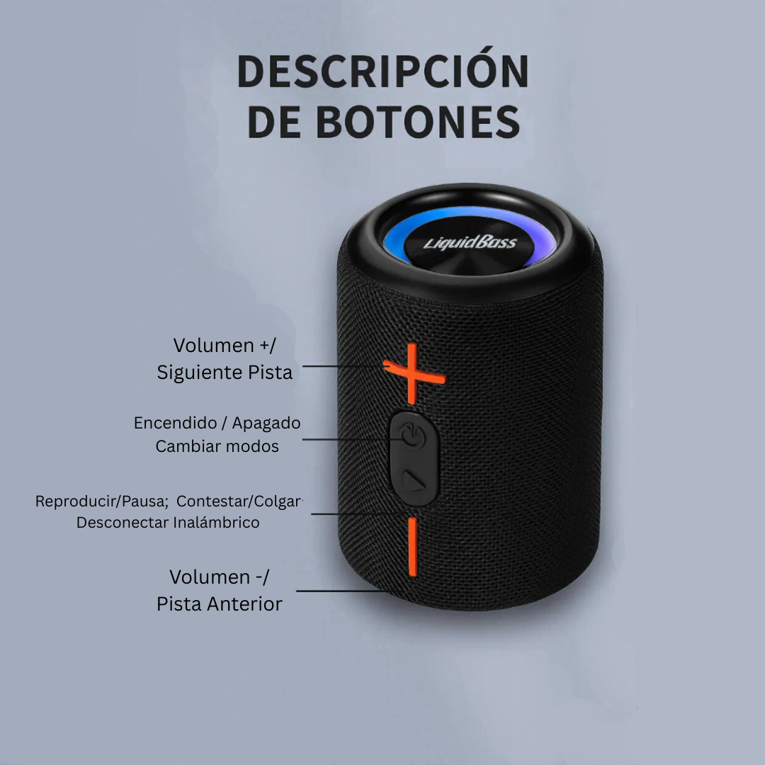 Doble Altavoz con Sonido Envolvente Resistente al Agua