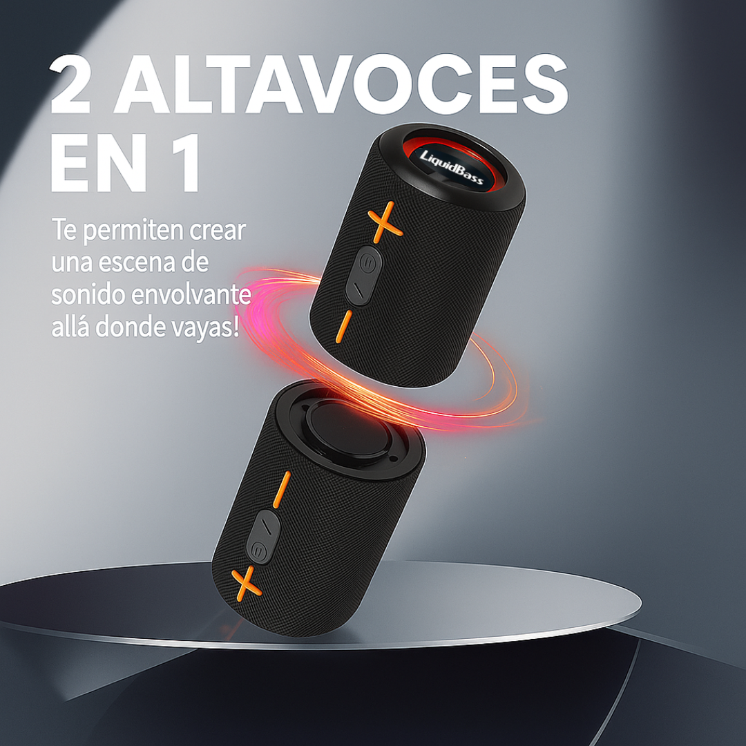 Doble Altavoz con Sonido Envolvente Resistente al Agua